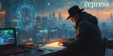 sci fi detective cityscape art