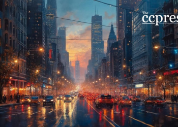 sequans futuristic skyline art