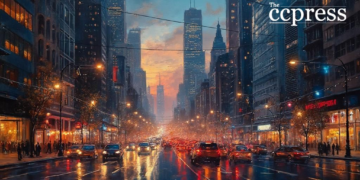 sequans futuristic skyline art