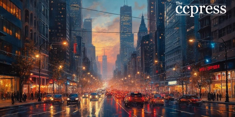 sequans futuristic skyline art