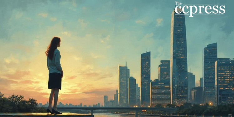 serene urban stability painting