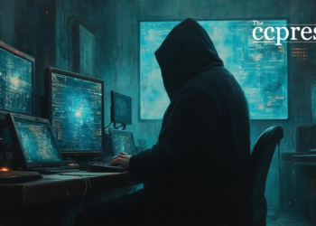 shadowy figure digital breach