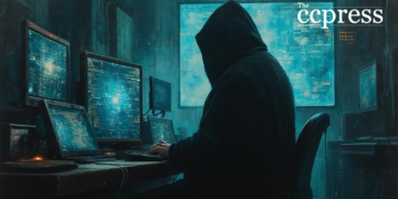 shadowy figure digital breach