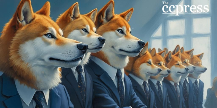 shiba inu community oil painting