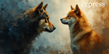 shiba inu inner conflict art