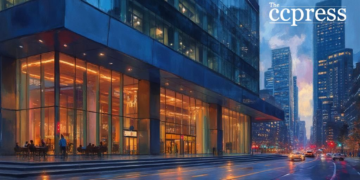 sleek urban financial painting