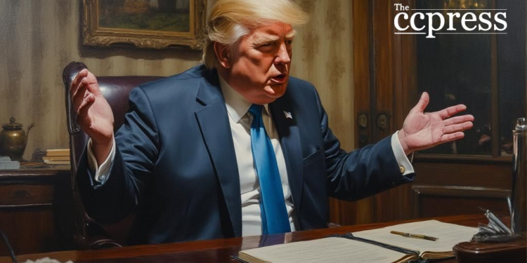 stern trump oil painting