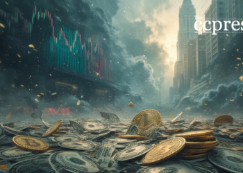 stormy crypto market oil painting