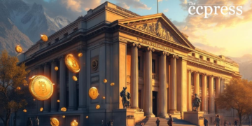 swiss bank bitcoin oil painting