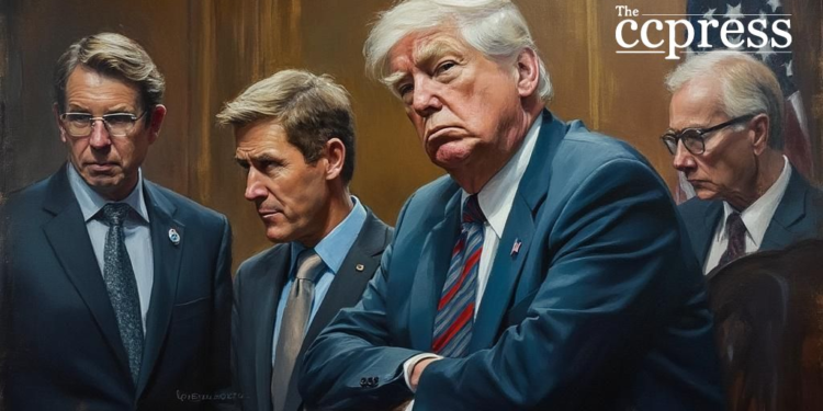 tense legislative scene painting