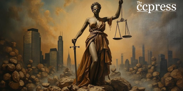 themis justice financial allegory