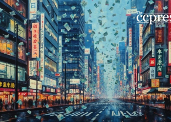 tokyo financial energy oil painting