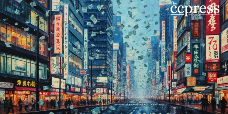 tokyo financial energy oil painting