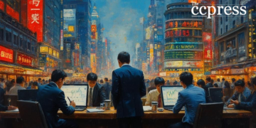 tokyo stock market painting