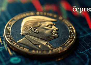 trump coin oil painting