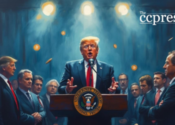 trump crypto speech painting