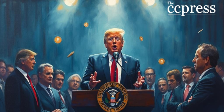 trump crypto speech painting