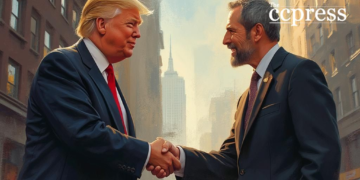 trump miran historic handshake