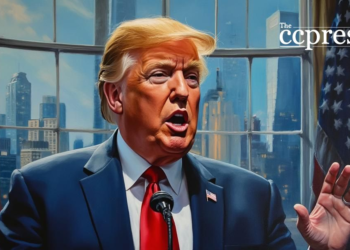 trump oil painting speech