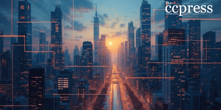 twilight financial district oil