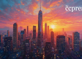 urban cityscape innovation sunset