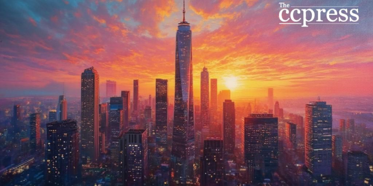 urban cityscape innovation sunset
