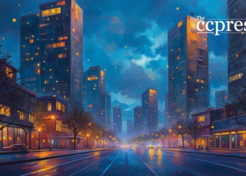 urban crypto oil painting