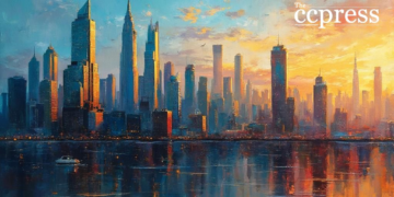 urban market growth painting