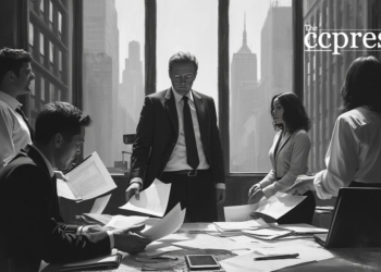 urban office financial scene