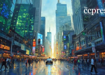 vibrant financial district art