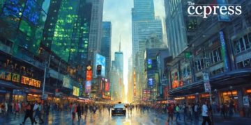 vibrant financial district art