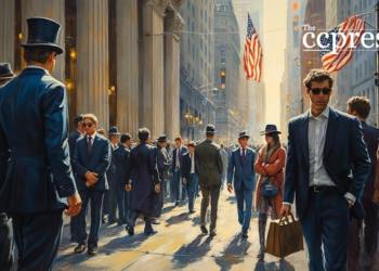 wall street dynamics oil painting