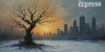 withering tree corporate despair