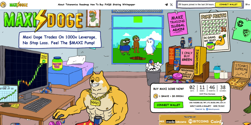 Maxi Doge ($MAXI): High-Octane Meme Coin With Massive Staking Rewards