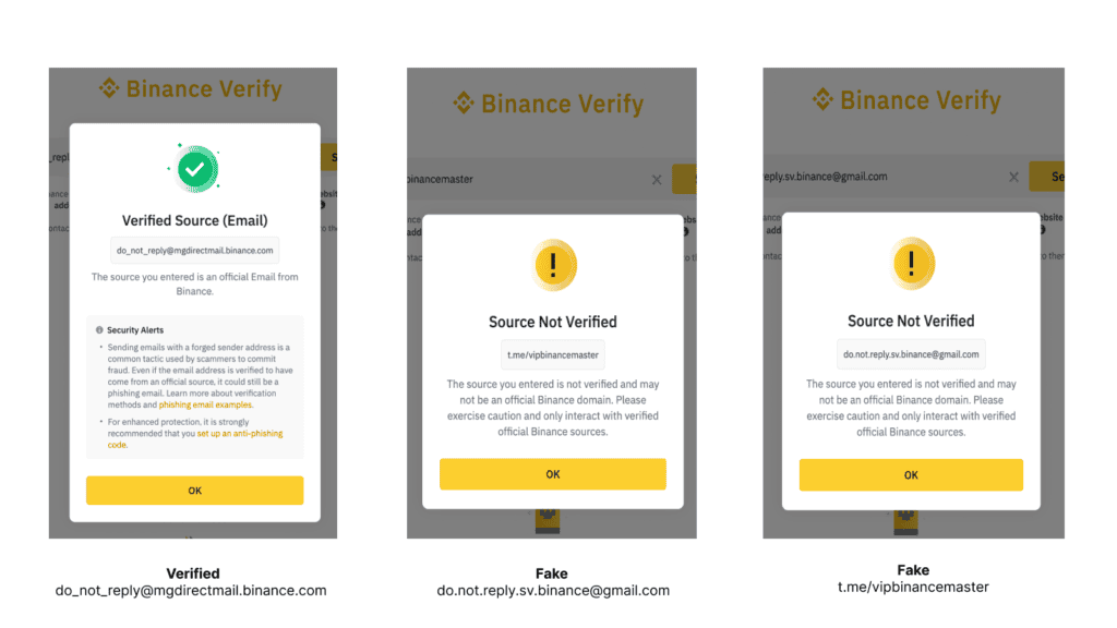 Binance Impersonation Scams