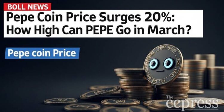 pepe coin price surges 20 how high can it go in march thumbnail