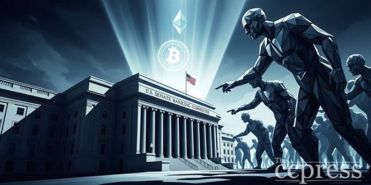 100 crypto firms coinbase ripple senate banking committee appeal thumbnail
