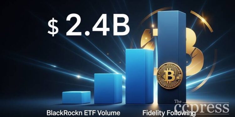 spot bitcoin etf volume surpasses 2 4 billion blackrock fidelity thumbnail