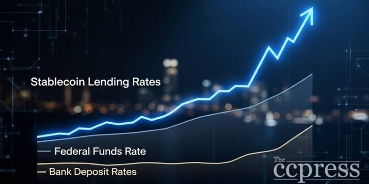 stablecoin lending rates vs fed funds rate bank deposits thumbnail