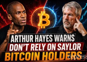 arthur hayes warns bitcoin holders not to rely on michael saylor thumbnail